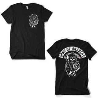 การออกแบบเดิมSons Of Anarchy Redwood RE R backpatch TV Series 100 % เสื้อยืดผ้าฝ้ายสำหรับผู้ชาย