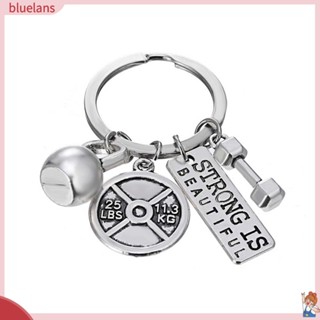 Blu พวงกุญแจ จี้รูปดัมเบลล์ บาร์เบลล์ I Can Letter สําหรับห้อยพวงกุญแจ