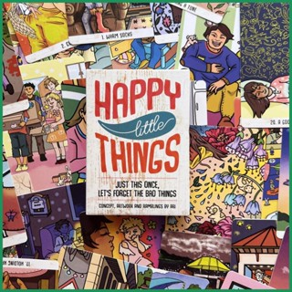 การ์ดเกมกระดาน ไพ่ทาโรต์ ลาย Happy Little Things Oracle สําหรับทุกทักษะ