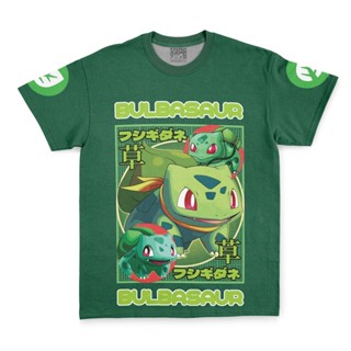 เสื้อยืด พิมพ์ลายโปเกม่อน Bulbasaur แฟชั่นสตรีท