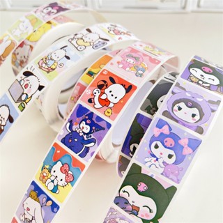 SANRIO สติกเกอร์เทป ลายการ์ตูนชินจัง Kuromi สําหรับตกแต่งเครื่องเขียน จํานวน 500 ชิ้น