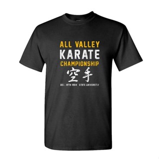 เสื้อยืดผ้าฝ้าย ลาย VALLEY KARATE CHAMPIONSHIP 80s สําหรับผู้ชาย [S-5XL]