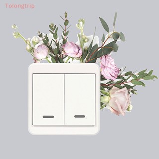 Tolongtrip&gt; สติกเกอร์ติดผนัง มีกาวในตัว ลายดอกไม้ สําหรับตกแต่ง