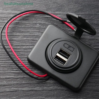 Seaf&gt; ซ็อกเก็ตชาร์จ USB คู่ 4.2A 12-24V สําหรับรถยนต์ เรือ