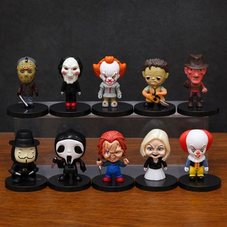 ฟิกเกอร์ PVC รูปหนังสยองขวัญ Pennywise Chucky Jason Freddy Billy Ghostface V น่ารัก ของเล่นสําหรับเด็ก