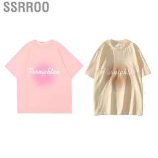 Ssrroo Women T Shirt  Women Summer Top Sweet Letter Print  Fiber Loose Breathable  for Work