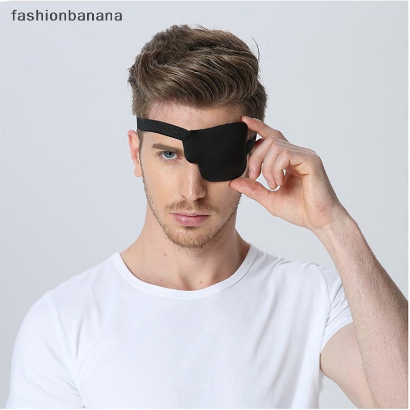 [fashionbanana] แผ่นปิดตาโจรสลัด ตาเดียว สีดํา ตาเดียว เว้า ตาข้างเดียว ใหม่ พร้อมส่ง