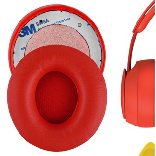 Geekria แผ่นครอบหูฟัง แบบเปลี่ยน สีแดง สําหรับ Beats Solo Pro (A1881)
