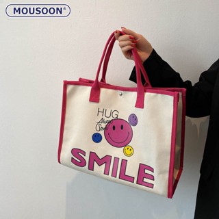 MOUSOON กระเป๋าสะพายข้างผู้หญิงลายการ์ตูนหน้ายิ้มมาใหม่ สิริ