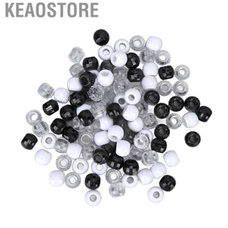 Keaostore 100x Hair Beads Plastic Transparent Extension Link For DIY CHW