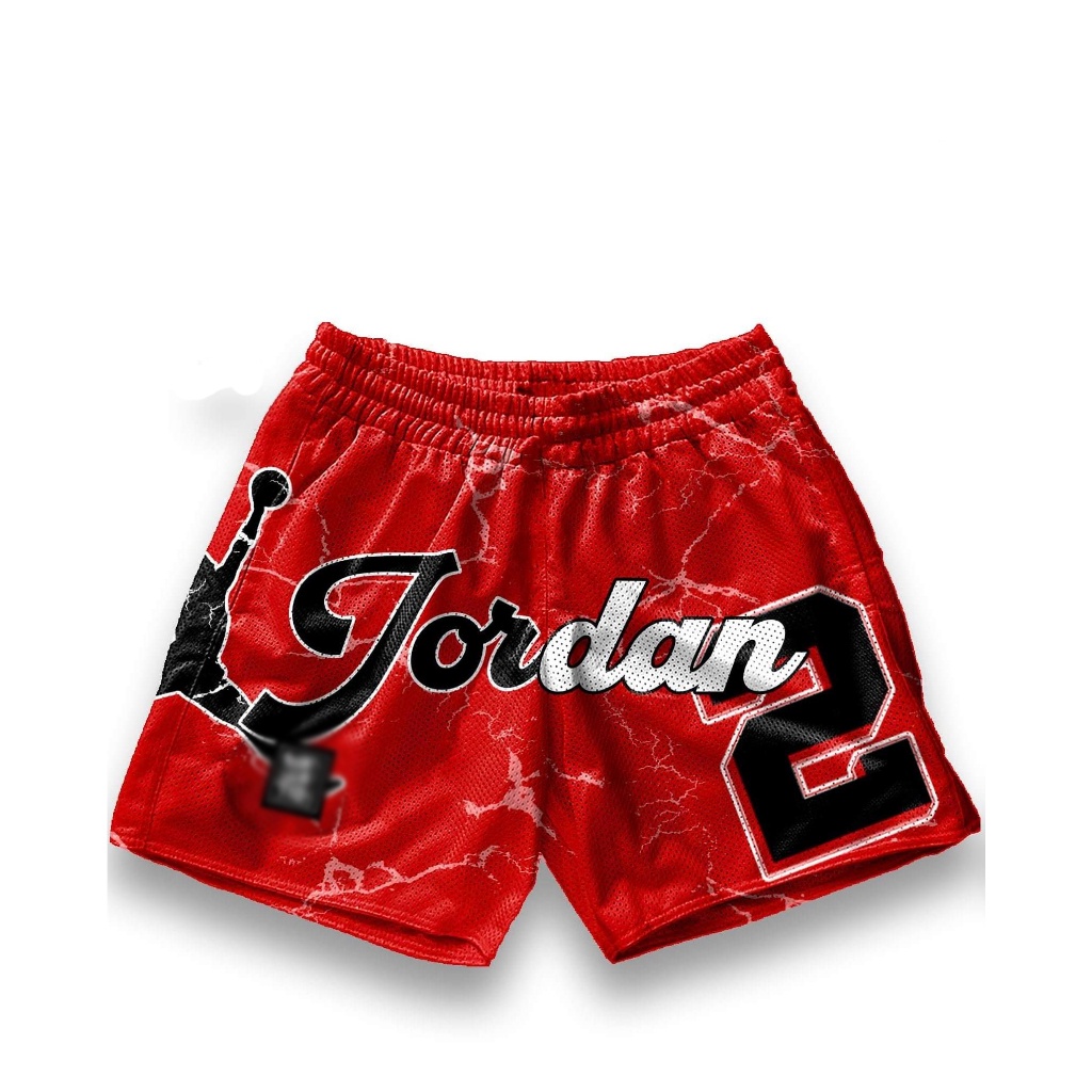 กางเกงขาสั้นตาข่าย RED JORDAN