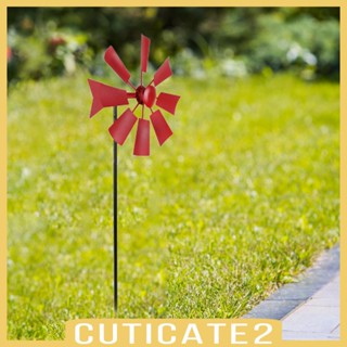 [Cuticate2] ของเล่นกังหันลม เหล็ก สําหรับสวนหลังบ้าน สนามหญ้า