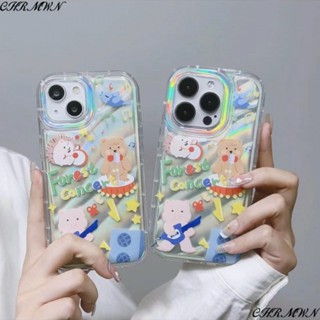 เคสโทรศัพท์มือถือนิ่ม กันกระแทก ลายการ์ตูนหมีน้อยน่ารัก สําหรับ Apple xr xsmax Music 12 pro14 11 13 8p 7 5JH9