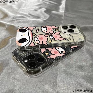 เคสโทรศัพท์มือถือใส แบบนิ่ม ลาย Kuromi สีชมพู สําหรับ Apple Iphone 14promax 1312 11 7 8plus xr sins RGL8