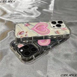 เคสโทรศัพท์มือถือใส แบบนิ่ม ลายหัวใจสีม่วง สําหรับ Apple Iphone 14promax 1312 11 7 8plus xr sins TFAC