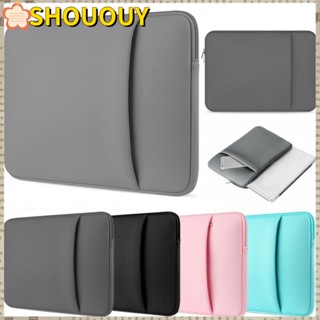 SHOUOUY เคสแล็ปท็อป แบบนิ่ม แต่งซิปคู่ แบบสากล สําหรับ Xiaomi HP Dell Lenovo