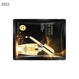 BM3 5pcs 24k Gold Foil Facial Mask Moisturizing Hydrating ส่งเสริมแผ่นมาสก์โปรตีนสำหรับการดูแลผิว