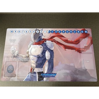 แผ่นรองเมาส์ แบบยาง ลายการ์ตูนอนิเมะ Digimon PlayMat Justimon Trading Card Game Mat DTCG CCG