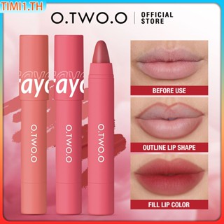 ลิปสติก เนื้อแมตต์กํามะหยี่ O.two.o Matte Lipstick Pen 1pcs High Pigment Soft Lip Tint 6 Colors Lip Makeup