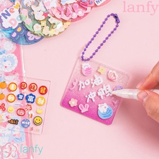 LANFY Gooka ชุดสติกเกอร์ การ์ตูน เด็กผู้หญิงน่ารัก DIY พวงกุญแจ แหนบ เด็ก ของขวัญ ชุดการ์ดกู้