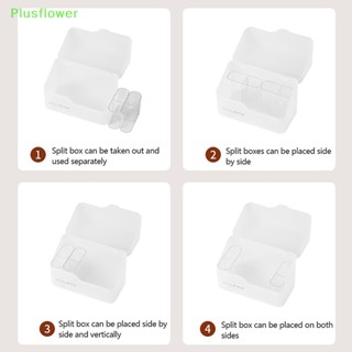 (Plusflower) กล่องเก็บเครื่องสําอาง พร้อมลิ้นชัก 2 ชั้น สําหรับจัดระเบียบแปรงแต่งหน้า