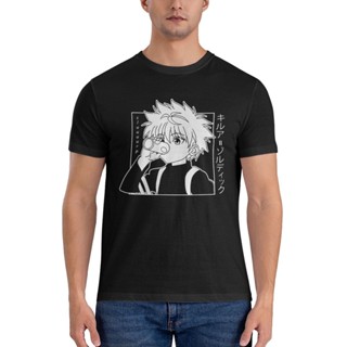 เสื้อยืด พิมพ์ลายการ์ตูนอนิเมะ Hunter X Hunter Killua Zoldyck สําหรับผู้ชาย