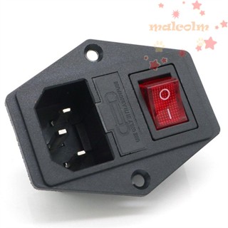 Malcolm ซ็อกเก็ตสวิตช์โยกไฟฟ้า AC 3Pin 15A 10A 250V AC สําหรับเครื่องพิมพ์ 3D