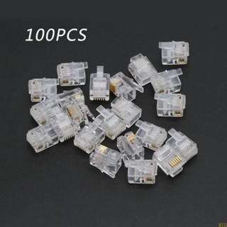 Moon สายเคเบิลเชื่อมต่อโทรศัพท์ RJ12 6P6C 100 ชิ้น