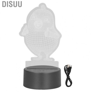 Disuu 3D Lamp Night Light 7 Colors Chick Shape Acrylic  W/Touch