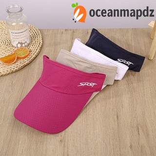 OCEANMAPDZ หมวกปีกกว้าง ป้องกันแดด ระบายอากาศได้ดี สีพื้น เหมาะกับใส่เล่นกีฬาเทนนิส สําหรับผู้หญิง