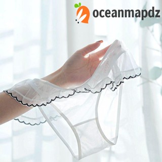 OCEANMAPDZ กางเกงชั้นใน ผ้าฝ้าย แบบรูกลวง สีพื้น สไตล์เกาหลี สําหรับผู้หญิง