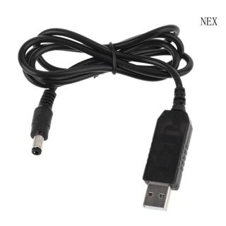 Nex สายพาวเวอร์บูสต์ QC 3 0 USB เป็น DC 12V 1 5A ปรับแรงดันไฟฟ้าได้ 5 5x2 1 มม. สําหรับเราเตอร์ WiFi LED
