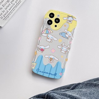 เคสโทรศัพท์มือถือ TPU ลาย Cinnamoroll Wave Edge สําหรับ OPPO A17 A57 A78 A58 Reno 8T A15 A16K A54 A12 A5S A7 A94 A93 A3S A11k A53 A31 A52 A74 A95 A96 A92 A37 F9 A1K A76 A36 5F A9 2020 HOSTR