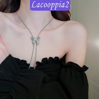 [Lacooppia2] สายโซ่ จี้ผีเสื้อ ปรับได้ สําหรับผู้หญิง