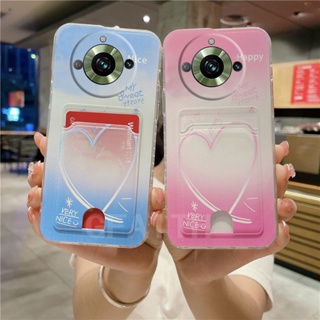 เคสโทรศัพท์มือถือ ซิลิโคนนิ่ม ลาย Happy Lovely พร้อมกระเป๋าใส่บัตร สําหรับ Realme 11 Pro+ 10T 10 Pro Plus 5G C51 C53 C55 4G 2023 Global Edition 2023 Realme11