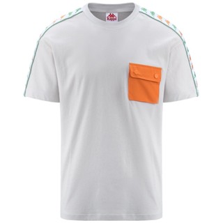 เสื้อยืด KAPPA 222 BANDA SIDONIO Grey Lt-Orange-Green Dusty