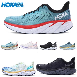 Hoka ONE ONE Clifton 8 รองเท้าวิ่งลําลอง ระบายอากาศ ดูดซับแรงกระแทก ขนาดใหญ่ สําหรับผู้ชาย ผู้หญิง DRHG