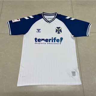 เสื้อกีฬาแขนสั้น ลายทีมชาติฟุตบอล Tenerife ทีมเหย้า 23-24 ไซซ์ S-XXL แบบแห้งเร็ว สําหรับผู้ใหญ่