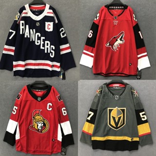 เสื้อกีฬาแขนยาว ทรงหลวม ลาย Nhl Hockey Jersey พลัสไซซ์ สไตล์ฮิปฮอป สําหรับคู่รัก