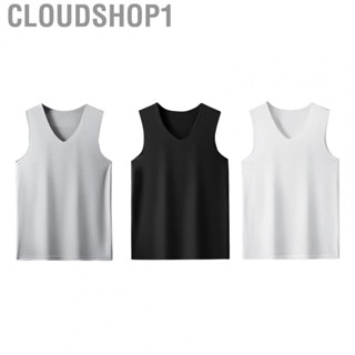 Cloudshop1 Men Tank Top  V Neck Seamless Quick Dry Workout Stylish for Gym