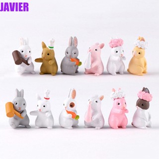 JAVIER ฟิกเกอร์ตุ๊กตากระต่ายอีสเตอร์ DIY ของเล่นสําหรับเด็ก 12 ชิ้น ต่อล็อต