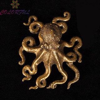 【COLORFUL】Ornament Antique Craftsmanship Clear Texture Hard Texture Octopus Ornaments