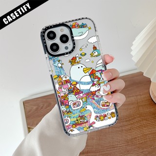 Casetify เคสโทรศัพท์มือถือ ซิลิโคนนิ่ม ใส กันกระแทก ลายเป็ด Takashi Murakami Playground สําหรับ iPhone 11 14 Pro Max 12 13 Mini XS X XR SE 2020 6 7 8 Plus