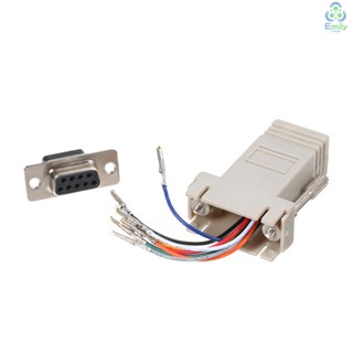 Rj45 เป็นพอร์ตอนุกรม ตัวเมีย เป็น DB 9PIN อะแดปเตอร์ 8P8C โมดูลโมเด็ม เชื่อมต่อ [23] [มาใหม่]