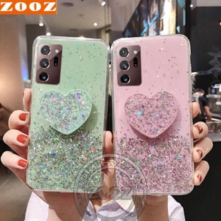 Samsung Galaxy M53 M33 M23 M13 M52 5G เคส TPU วิบวับ กลิตเตอร์ ประกาย ซิลิโคนนิ่ม หรูหรา เลื่อม คริสตัล ป้องกัน ยืดหยุ่น เงา เคสผิว + ขาตั้งหัวใจ