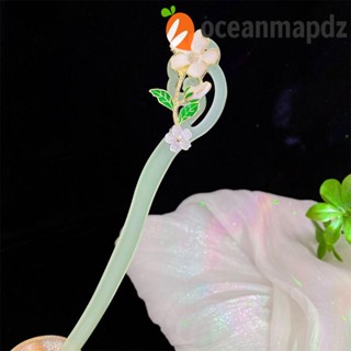 OCEANMAPDZ กิ๊บติดผม ลายดอกไม้ สไตล์จีนโบราณ สําหรับกี่เพ้า