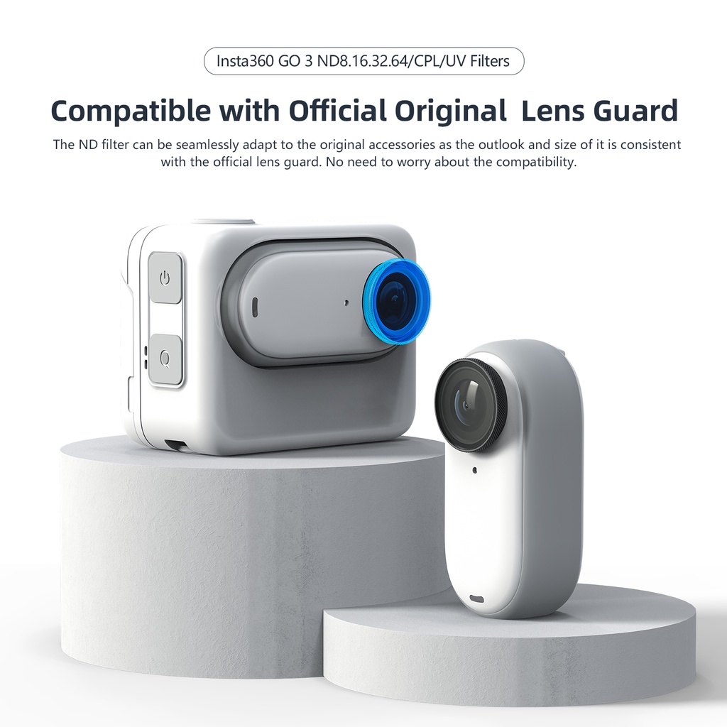 สําหรับ Insta360 GO3S, GO3, GO2 ตัวกรองกันน้ํา, ตัวป้องกันหินเงา, อุปกรณ์เสริมสําหรับกล้องกีฬา