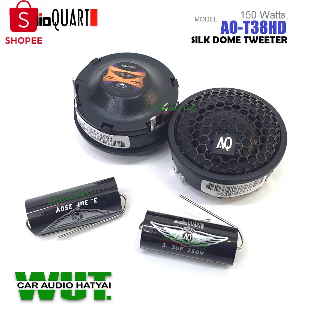 99+ขายแล้ว  AUDIO QUART ลำโพงทวิสเตอร์  150 W  75W RMS1″ Silk Dome Tweeter Neo Magnet AUDIO QUARTรุ่น AQ-T38HD อนุญาตให้