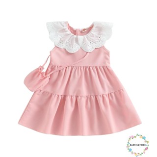 Babyclothes-ชุดเดรสเจ้าหญิง ทรงเอ สีตัดกัน แฟชั่นฤดูร้อน สําหรับเด็กผู้หญิง