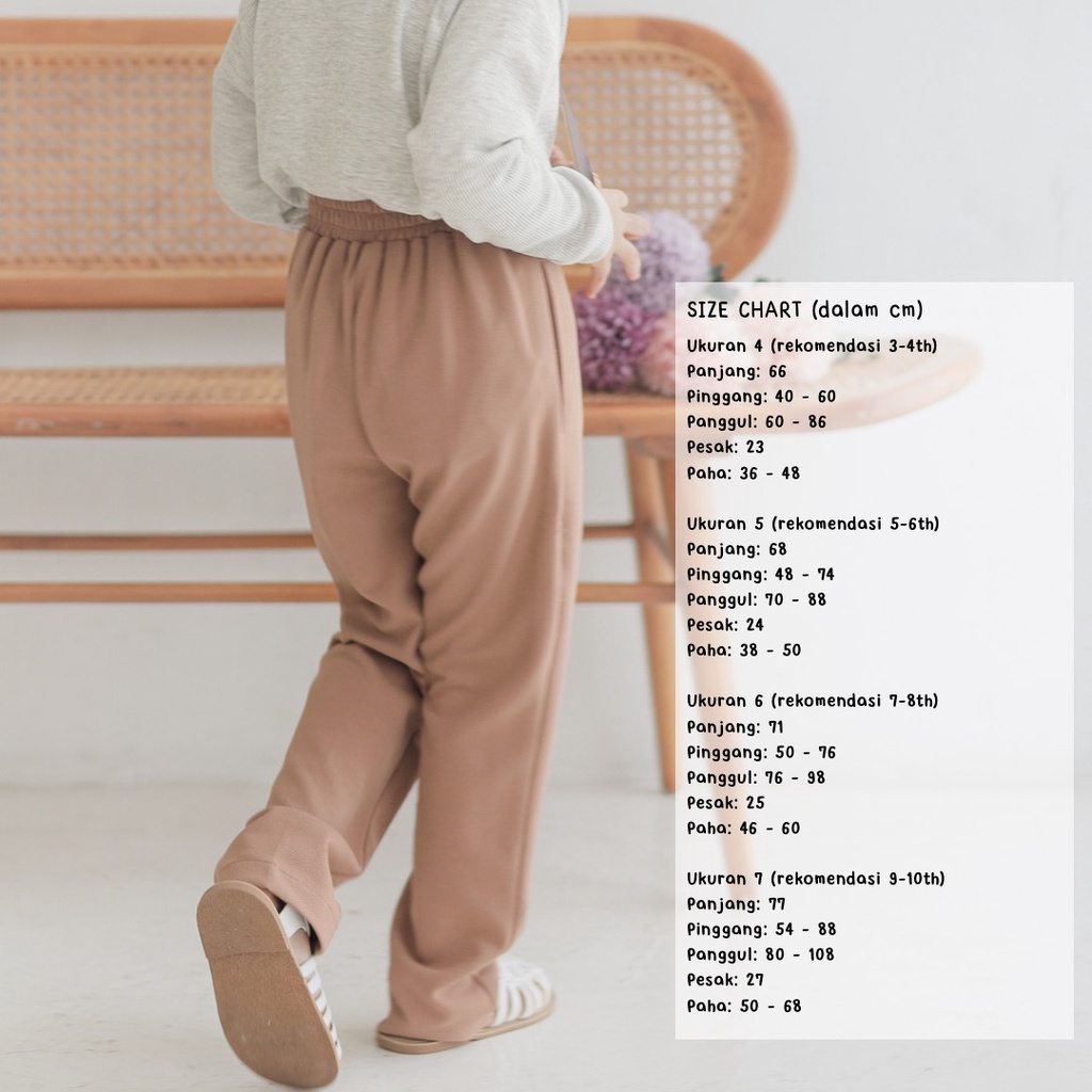 Maykids Nami กางเกงเด็กคู่ยืดกางเกงขายาวสําหรับเด็กผู้หญิง